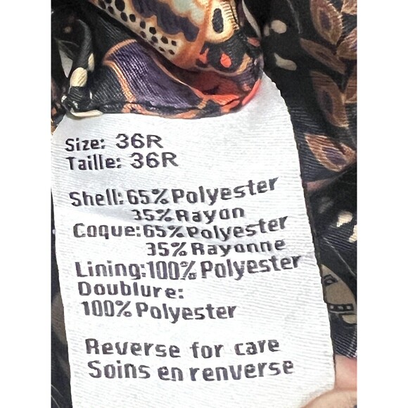 Paisley & Gray Men's Apparel Black Notch Trim Tuxedo Slim Fit Jacket Blazer 36R - Picture 12 of 13